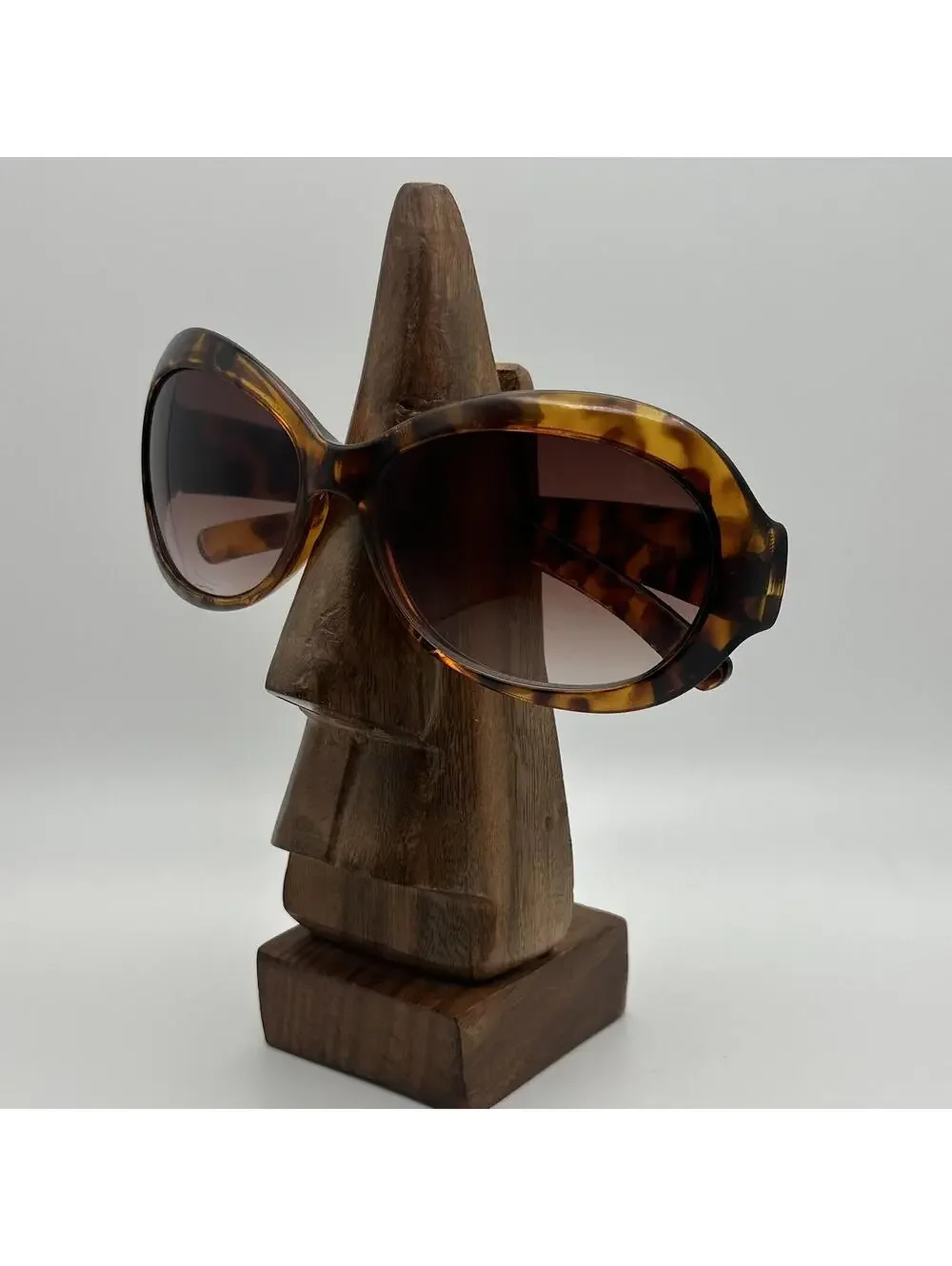 Nine West Tortoiseshell Oval Oversized Sunglasses Brown Gradient Lenses